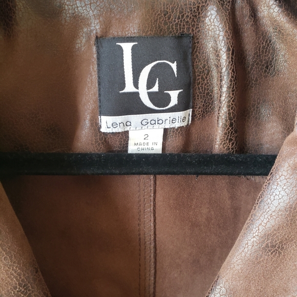 Lena Gabrielle Brown Moto Jacket - Picture 3 of 10